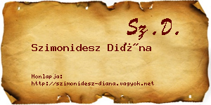 Szimonidesz Diána névjegykártya
